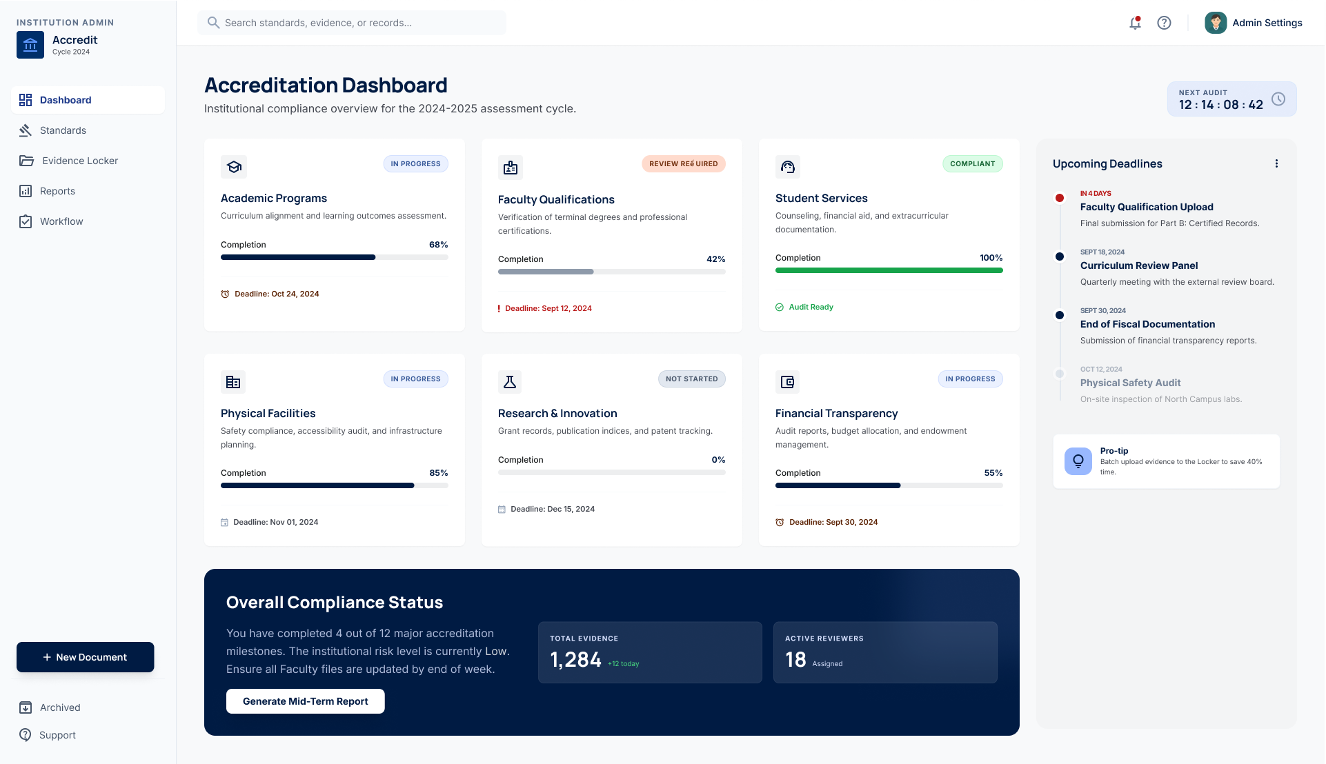 Accredit UI screenshot